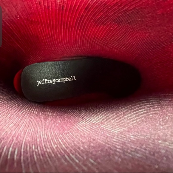 🍒NEW Jeffrey Campbell Drench Kitten Heel Rain Boots in Cerise Gloss, Size 9 - Picture 10 of 11